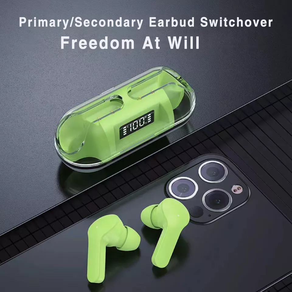 Air33 Transparent Bluetooth 5.3 Earbuds - Headphones with Transparent Machine Compartment, Built-in Hd and Sensitivity Microphone,Touch-Control Sport Earphones for Sports Working Music