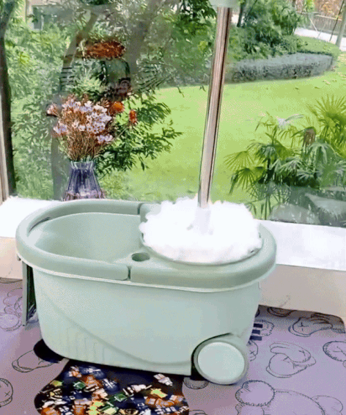 Smart 360° Turbo Spin Mop Set – Quick Dry Bucket & Stainless Rod