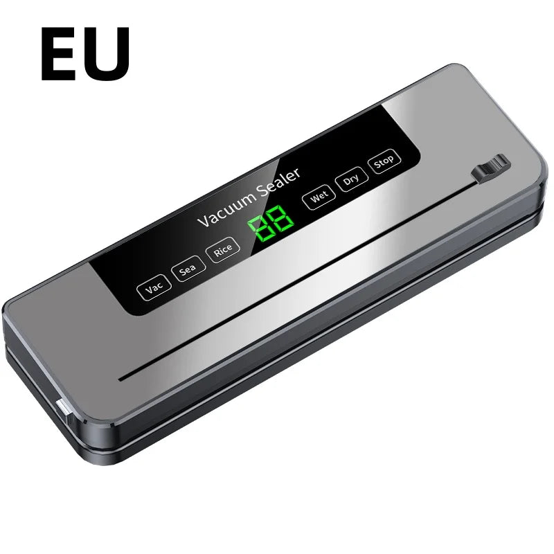 Vacuum Sealer for Home Packaging Fresh-keeping Machine Digital Display Vacuum MachineDry/Wet Food Sealer Built-in Cutter
