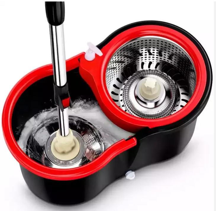 Smart 360° Turbo Spin Mop Set – Quick Dry Bucket & Stainless Rod
