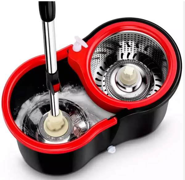 Smart 360° Turbo Spin Mop Set – Quick Dry Bucket & Stainless Rod