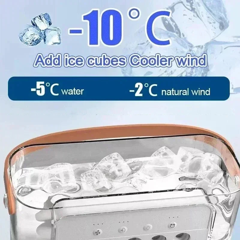 Portable 3-in-1 Air Cooler Fan-Humidifier,LED Night Light,Ideal for Office/Home Use Student dormitory,soft sound and strong wind